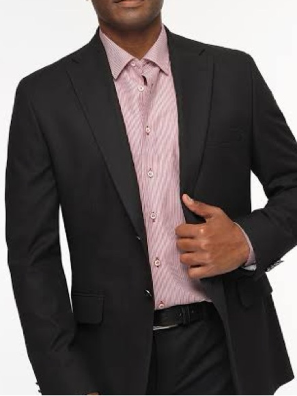 Business Casual Pink Small Lined Black Blazer